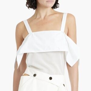 3.1 Phillip Lim Layered Ivory Voile Poplin White Sleeveless Top. Size US6 NWT